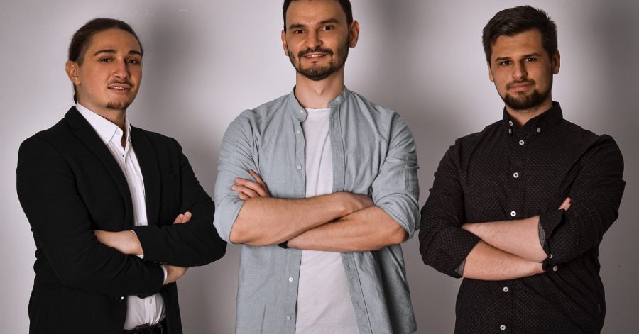 Vatis Tech co-founders, Alexandru Topala, Adrian Ispas, and Emanuel-Ioan Nazare