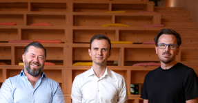 From left to right: Gabriel Ciordas (Founder), Dan Oros (CEO), and Daniel Demian (VP of Product); press release