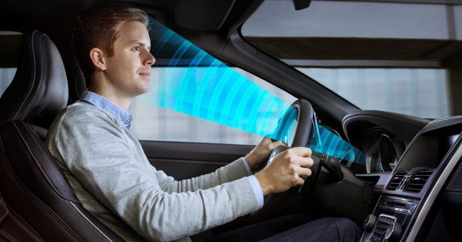 AI image of a man driving a car