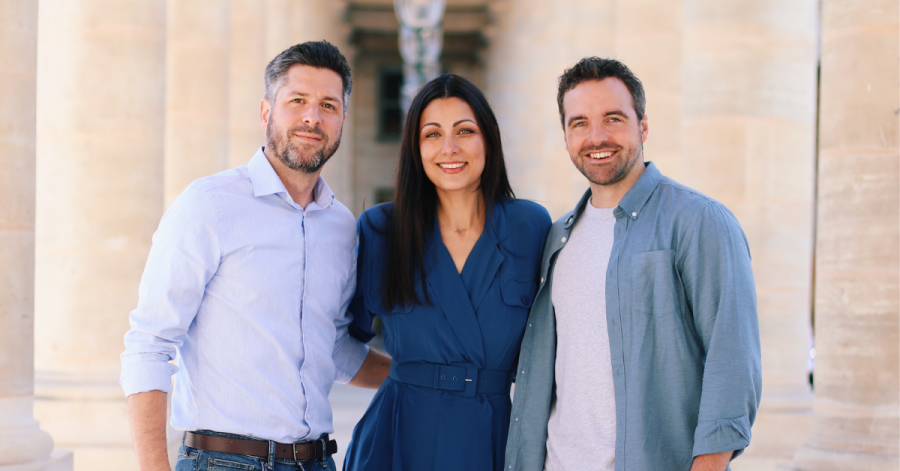 Left to right: Jean Hamon (Founder of Hivebrite), Bilyana Freye (Co-Founder & CEO of Orbiit) & Luuk Derksen (Co-Founder & CTO of Orbiit). Photo credit: Elena Rossini