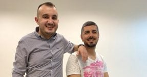SMSBump founders Mihail Stoychev and Georgi Petrov