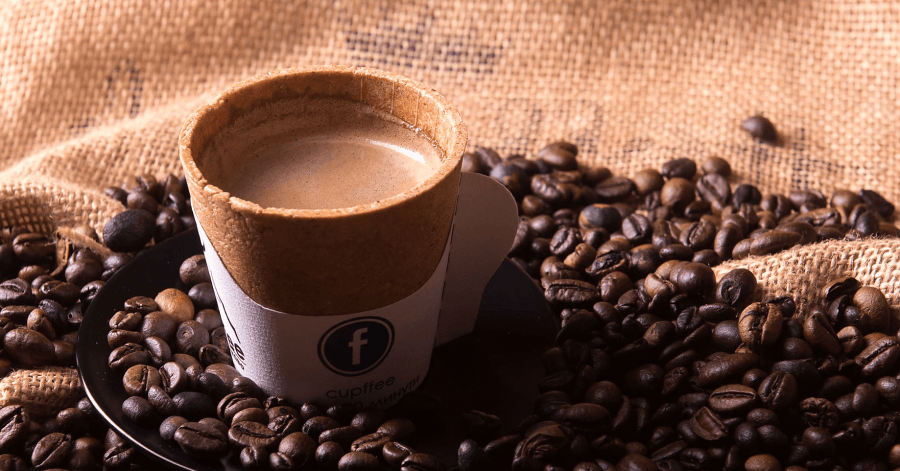 Cupffee, the edible and biodegradable cup