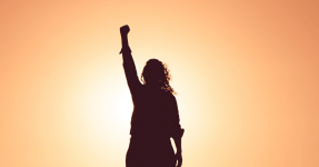 woman with a fist, domestic violence