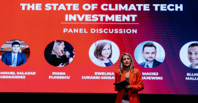 Panel discussion on the state of climate tech at the Wolves Summit, in Wroclaw, Poland
