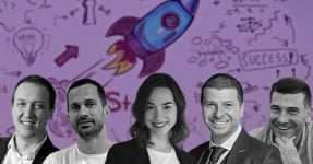 A collage with the people mentioned in the article; gastronom merger