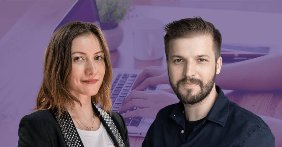 Elena Vrabie (Sales & Content Manager, The Recursive) and Vlad Andriescu (Editor In Chief, start-up.ro)