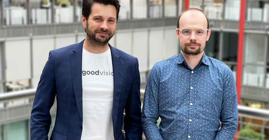 GoodVision's founders are shown side-by-side. Daniel Štofan, also acting CEO is shown on the left and Lukas Hruby is on the right.