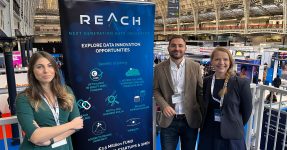 a piture of Elena Blagoeva, Aleksandar Zobec and Anu Oks - The team of Big Data Incubator - REACH