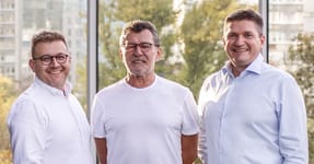 The founders of the OTB Ventures Growth Fund - Adam Niewinski, Marcin Hejka, and Grzegorz Jankilewicz
